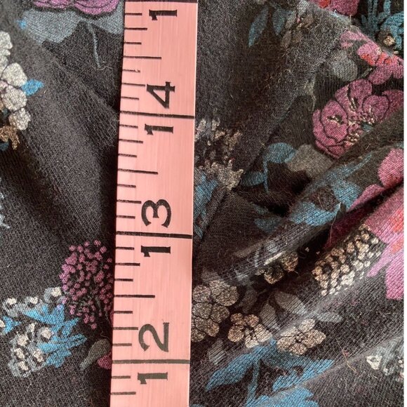 Elios Womens Black Floral Knit Pajama Bottoms with Elasticized Waist Size 2X - Picture 9 of 10